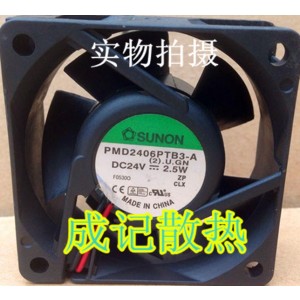SUNON PMD2406PTB3-A 24V 2.5W 2wires Cooling Fan