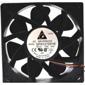 DELTA QFR1212EHE 12V 1.5A 12W 4wires Cooling Fan