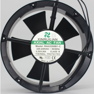 XINRUILIAN RAH2260B1-C 200/240V 0.25/0.26A 2wires Cooling Fan