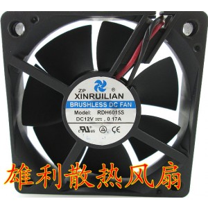 RUILIAN RDH6015S 12V 0.17A 2wires cooling fan