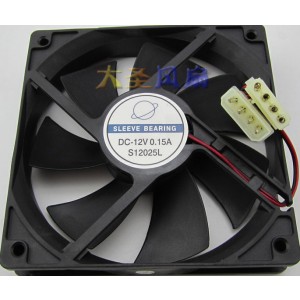 BQ S12025L 12V 0.15A 2wires cooling fan
