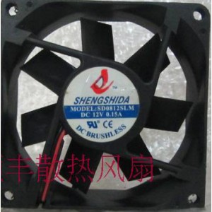 SHENGSHIDA SD0812SLM 12V 0.15A 2 wires Cooling Fan