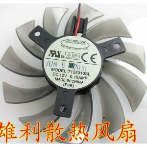 EVERFLOW T128010SL 12V 0.15A 2wires cooling fan