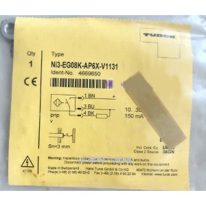 TURCK NI3-EG08K-AP6X-V1131 Inductive Proximity Switch - Original new
