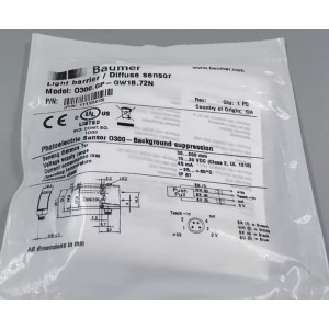 Baumer O300.GP-GW1B.72N O300.GP-11110415 Photoelectric Switch Sensor - Original New