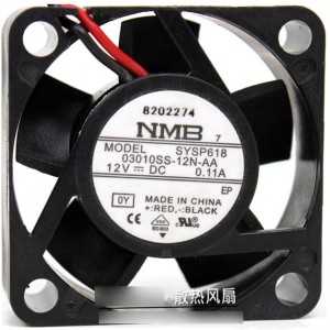 NMB 03010SS-12N-AA 12V 0.11A  2wires Cooling Fan
