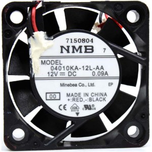 NMB 04010KA-12L-AA 12V 0.09A  2wires Cooling Fan