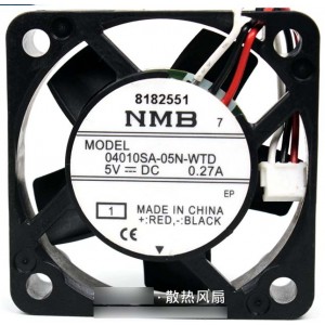 NMB 04010SA-05N-WTD 5V 0.27A  3wires Cooling Fan