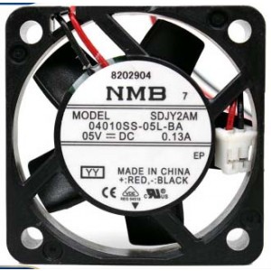 NMB 04010SS-05L-BA 5V 0.13A  2wires Cooling Fan