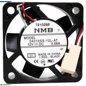 NMB 04010SS-12L-AT 12V 0.06A  3wires Cooling Fan