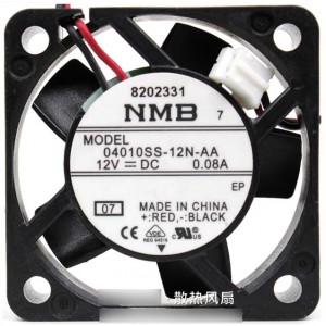 NMB 04010SS-12N-AA 12V 0.08A  2wires Cooling Fan