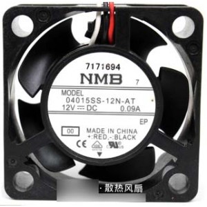 NMB 04015SS-12N-AT 12V 0.9A  2wires Cooling Fan