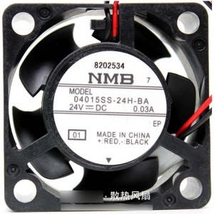NMB 04015SS-24H-BA 24V 0.03A  2wires Cooling Fan