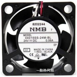 NMB 04015SS-24M-BL 24V 0.06A  3wires Cooling Fan
