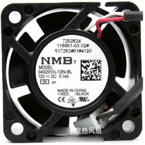 NMB 04020VA-12N-BL 12V 0.14A  3wires Cooling Fan