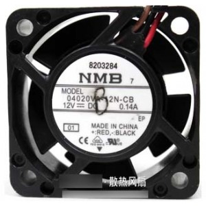 NMB 04020VA-12N-CB 12V 0.14A  3wires Cooling Fan