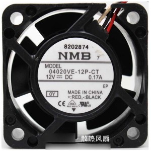 NMB 04020VE-12P-CT 12V 0.17A  3wires Cooling Fan