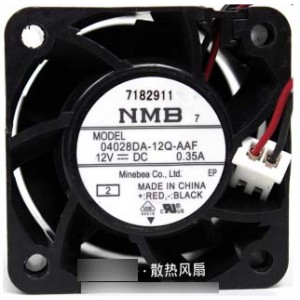 NMB 04028DA-12Q-AAF 12V 0.35A 2wires Cooling Fan 