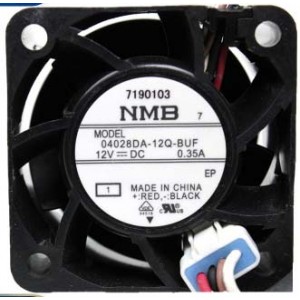 NMB 04028DA-12Q-BUF 12V 0.35A  4wires Cooling Fan