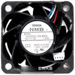 NMB 04028DA-12S-BWH 12V 1.5A  4wires Cooling Fan