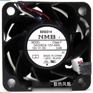 NMB 04028DA-12V-AKK 12V 3.0A  4wires Cooling Fan
