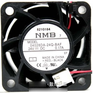 NMB 04028DA-24Q-BAF 24V 0.17A  2wires Cooling Fan
