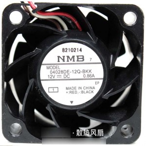 NMB 04028DE-12Q-BKK 12V 0.86A  4wires Cooling Fan