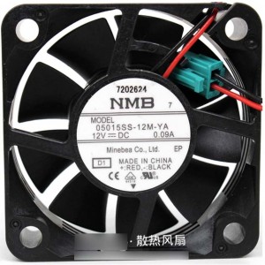 NMB 05015SS-12M-YA 12V 0.09A  2wires Cooling Fan