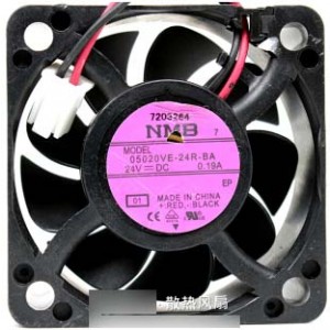 NMB 05020VE-24R-BA 24V 0.19A 2wires Cooling Fan