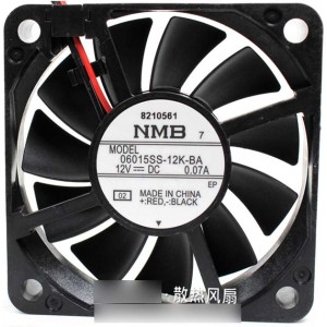 NMB 06015SS-12K-BA 12V 0.07A  2wires Cooling Fan
