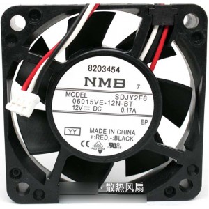 NMB 06015VE-12N-BT 12V 0.11A  3wires Cooling Fan