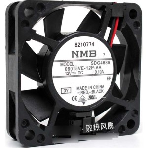 NMB 06015VE-12P-AA 12V 0.19A  2wires Cooling Fan