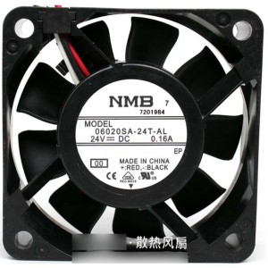 NMB 06020SA-24T-AL 24V 0.16A  3wires Cooling Fan