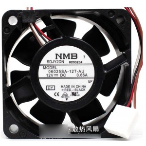 NMB 06025SA-12T-AU 12V 0.66A 4wires Cooling Fan