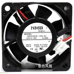 NMB 06025SS-12N-AL 12V 0.24A  3wires Cooling Fan