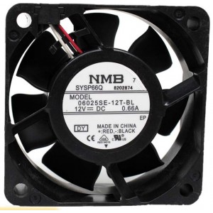 NMB 06025SS-12T-BL 12V 0.66A  3wires Cooling Fan