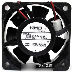 NMB 06025SS-24M-AA 24V 0.08A  2wires Cooling Fan