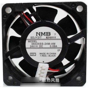 NMB 06025SS-24M-AM 24V 0.08A  4wires Cooling Fan