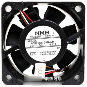 NMB 06025SS-24N-AM 24V 0.11A  4wires Cooling Fan