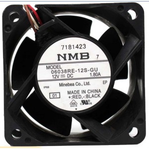 NMB 06038RE-12S-GU 12V 1.80A 4wires Cooling Fan 
