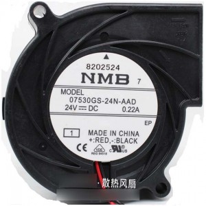 NMB 07530GS-24N-AAD 24V 0.22A  2wires Cooling Fan