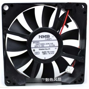 NMB 08015SS-20N-AA 20V 0.17A  2wires Cooling Fan