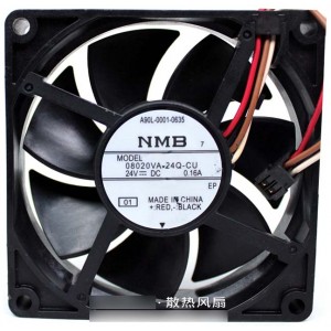 NMB 08020VA-24Q-CU 24V 0.16A  4wires Cooling Fan