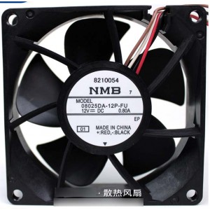 NMB 08025DA-12P-FU 12V 0.8A  4wires Cooling Fan