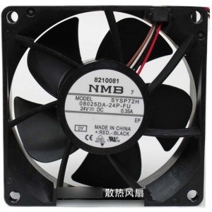 NMB 08025DA-24P-FU 24V 0.35A  4wires Cooling Fan