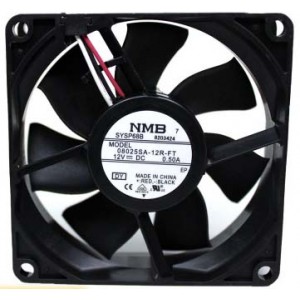 NMB 08025SA-12R-FT 12V 0.5A  3wires Cooling Fan