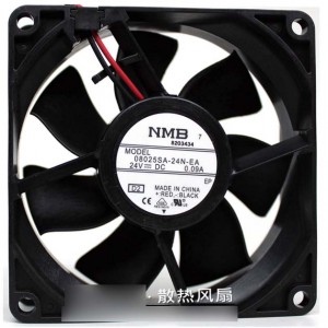 NMB 08025SA-24N-EA 24V 0.09A  2wires Cooling Fan