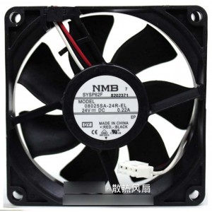 NMB 08025SA-24R-EL 24V 0.22A  3wires Cooling Fan