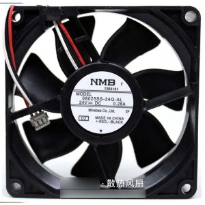 NMB 08025SS-24Q-AL 24V 0.28A 3wires Cooling Fan 