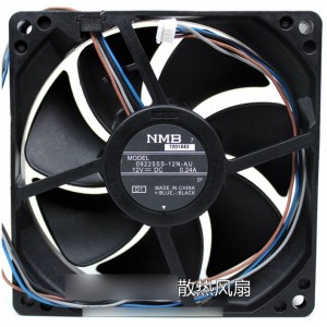 NMB 09225SS-12N-AU 12V 0.24A  4wires Cooling Fan